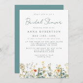 Vrijgezellenfeest van wilde bloemen kaart (Voorkant / Achterkant)