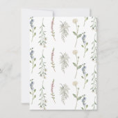 Vrijgezellenfeest van wilde bloemen kaart (Achterkant)