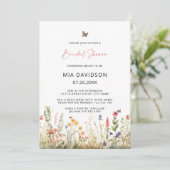 Vrijgezellenfeest van wilde bloemen kaart (Staand voorkant)