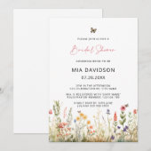 Vrijgezellenfeest van wilde bloemen kaart (Voorkant / Achterkant)