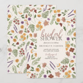 Vrijgezellenfeest van wilde bloemen kaart (Voorkant / Achterkant)