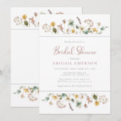 Vrijgezellenfeest van wilde bloemen kaart (Voorkant / Achterkant)