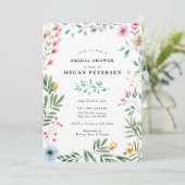 Vrijgezellenfeest van wilde bloemen kaart (Staand voorkant)