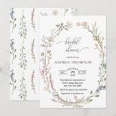 Vrijgezellenfeest van wilde bloemen kaart (Voorkant / Achterkant)