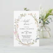 Vrijgezellenfeest van wilde bloemen kaart (Staand voorkant)