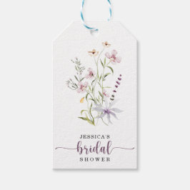 Vrijgezellenfeest van wilde bloemen Rustic Floral  Cadeaulabel