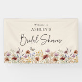 Vrijgezellenfeest van wilde bloemen spandoek (Horizontaal)