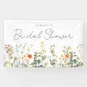 Vrijgezellenfeest van wilde bloemen spandoek (Horizontaal)