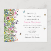 Vrijgezellenfeest van wilde bloemen uitnodiging briefkaart (Voorkant)