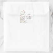 Vrijgezellenfeest van wilde bloemen vierkante sticker (Tas)