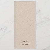 Vrijgezellenfeest van wilde bloemroze Floral Weddi Menu (Achterkant)