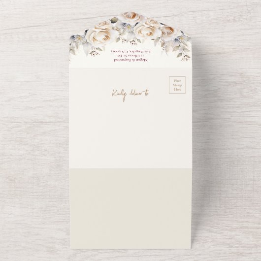 Vrijgezellenfeest van wilde Rozen All In One Uitnodiging (Buitenkant)