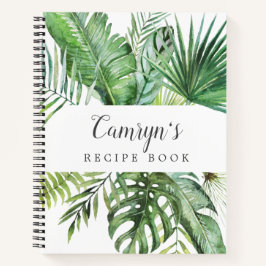 Vrijgezellenfeest van wilde tropische palmen notitieboek