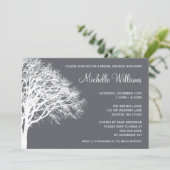 Vrijgezellenfeest van witte en grijze wintereik kaart (Staand voorkant)