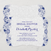 Vrijgezellenfeest van witte en marineblauw ras nod kaart (Voorkant / Achterkant)