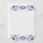 Vrijgezellenfeest van witte en marineblauw ras nod kaart (Achterkant)