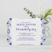 Vrijgezellenfeest van witte en marineblauw ras nod kaart (Staand voorkant)