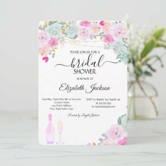 Vrijgezellenfeest van witte glazen lampjes Chic-Ro Kaart (Staand voorkant)