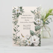 Vrijgezellenfeest van witte magnesiumoxide en vlin kaart (Staand voorkant)