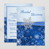 Vrijgezellenfeest van witte, zilverblauwe sneeuwvl kaart (Voorkant / Achterkant)