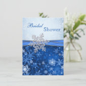 Vrijgezellenfeest van witte, zilverblauwe sneeuwvl kaart (Staand voorkant)