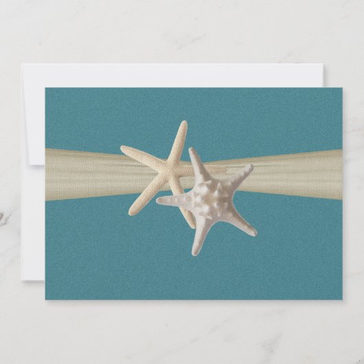 Vrijgezellenfeest van zeesterren in de rustieke oc kaart (Achterkant)