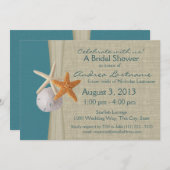 Vrijgezellenfeest van zeesterren in de rustieke oc kaart (Voorkant / Achterkant)