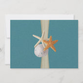 Vrijgezellenfeest van zeesterren in de rustieke oc kaart (Achterkant)