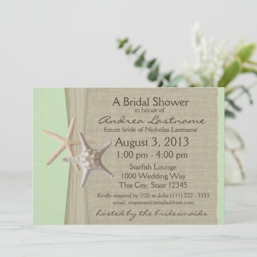 Vrijgezellenfeest van zeesterren kaart (Staand voorkant)