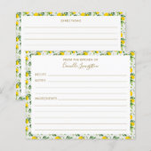 Vrijgezellenfeest van zomerlemon-fruitpatroonrecep (Voorkant / Achterkant)