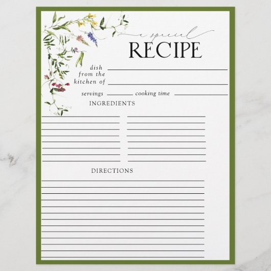 Vrijgezellenfeest van zomerwilde bloem Recipe Mult (Achterkant)