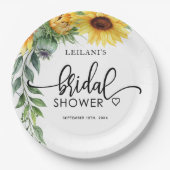 Vrijgezellenfeest van zonnebloempitten, Borden van Papieren Bordje (Voorkant)