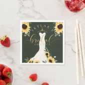 Vrijgezellenfeest van zonnebloempitten servet (Insitu)