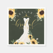 Vrijgezellenfeest van zonnebloempitten servet (Voorkant)