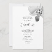 Vrijgezellenfeest van zwarte en witte orchideeën kaart (Voorkant)