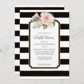 vrijgezellenfeest ventilator Art Deco Stripe Mode Kaart (Voorkant / Achterkant)