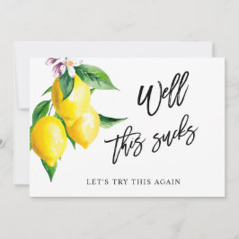 Vrijgezellenfeest Verander de datum Lemons groen Kaart