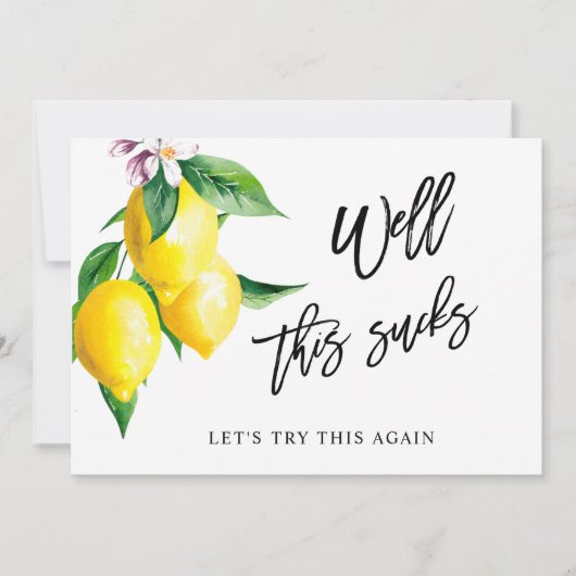 Vrijgezellenfeest Verander de datum Lemons groen Kaart (Voorkant)