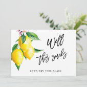 Vrijgezellenfeest Verander de datum Lemons groen Kaart (Staand voorkant)