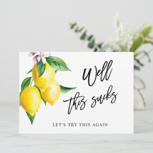 Vrijgezellenfeest Verander de datum Lemons groen Kaart (Staand voorkant)