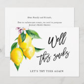 Vrijgezellenfeest Verander de datum Lemons groen Kaart (Voorkant / Achterkant)