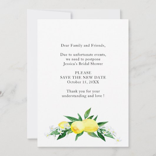 Vrijgezellenfeest Verandering van Plans Lemons Gro Kaart (Achterkant)