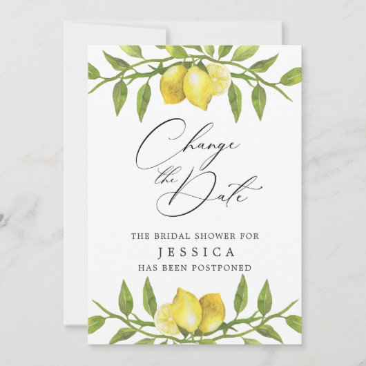 Vrijgezellenfeest Verandering van Plans Lemons Gro Kaart (Voorkant)