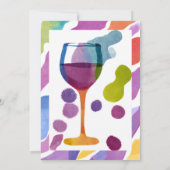 Vrijgezellenfeest verf en sip party kaart (Achterkant)