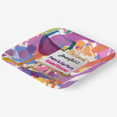 Vrijgezellenfeest verf en sip party papieren bordje (Gebogen)