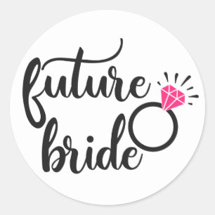 Vrijgezellenfeest Verloving Bruidsring Bachelorett Ronde Sticker