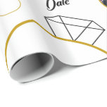 vrijgezellenfeest/Verloving Gift Wrap met Foto's Cadeaupapier<br><div class="desc">Pas dit het verpakken document voor de bruid of groom aan om met dit douanedocument te zijn! Gebruik foto's van hun relatie of verloving spruit. Perfect voor Vrijgezellenfeesten,  voor de Engagement Party of voor hun laatste Kerstmis voordat ze Mr en Mrs. zijn!</div>