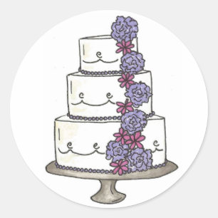 Vrijgezellenfeest Verloving van Floral Tier Weddin Ronde Sticker