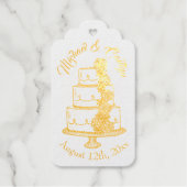 Vrijgezellenfeest Verloving van gelaagde weddensch Cadeaulabels (Voorkant)