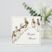 Vrijgezellenfeest Victoriaans bride en bridesmaids Kaart (Staand voorkant)